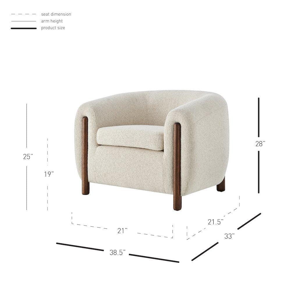 Cordelia Boucle Accent Arm Chair