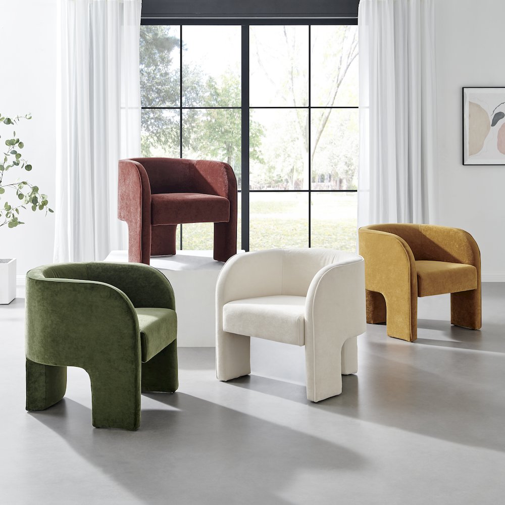 Matteo Velvet Accent Arm Chair