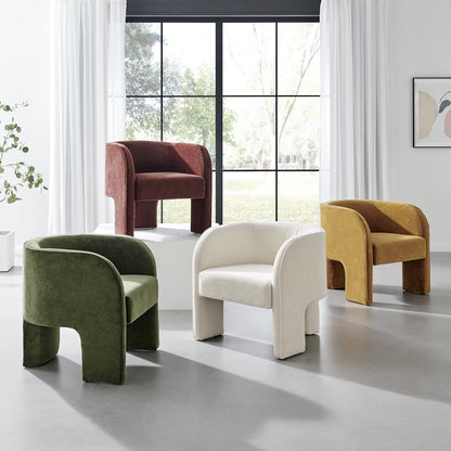 Matteo Velvet Accent Arm Chair