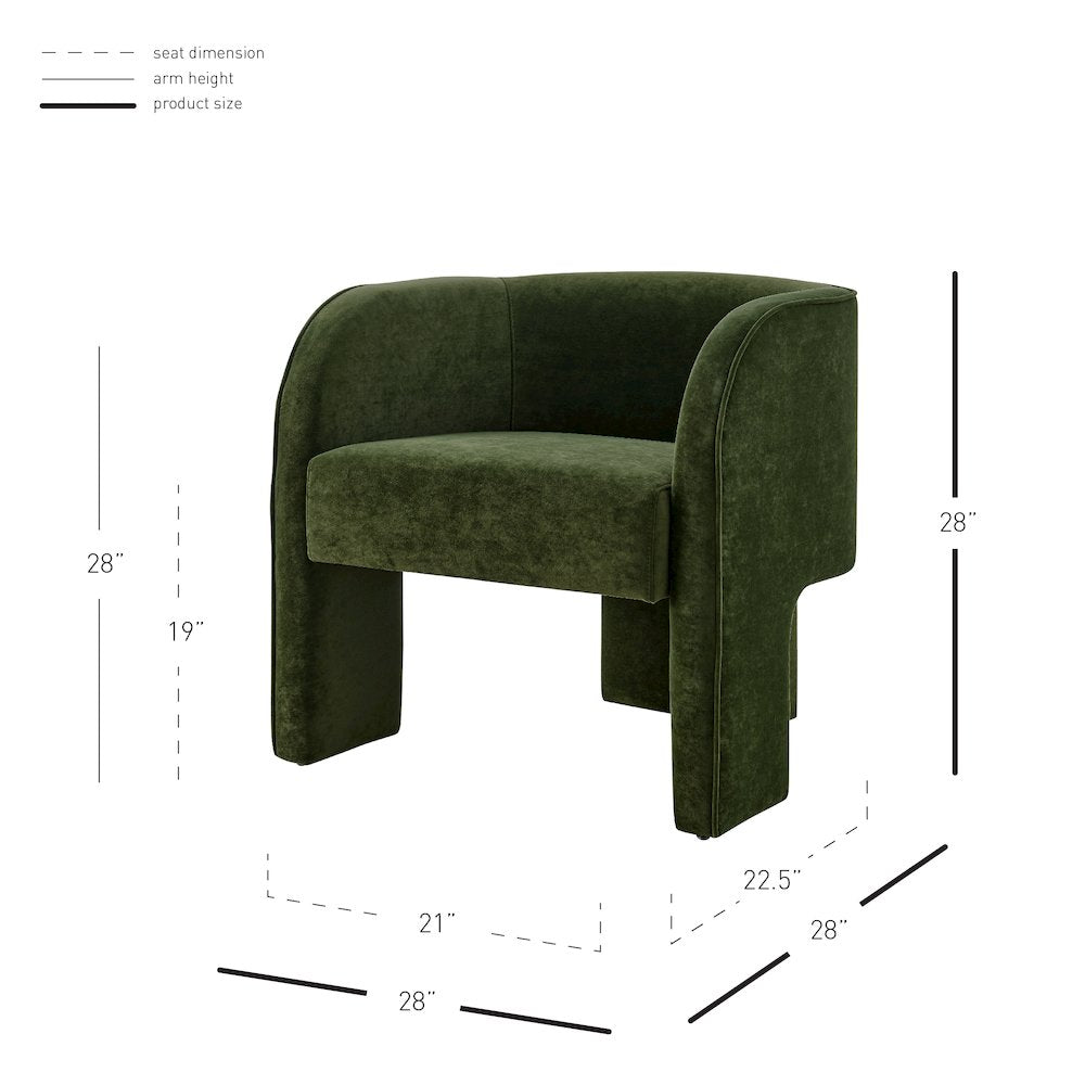Matteo Velvet Accent Arm Chair
