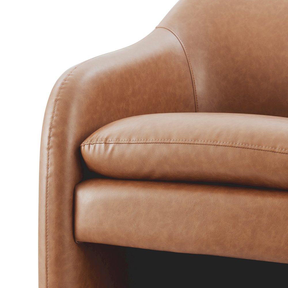 Zella Faux Leather Accent Arm Chair