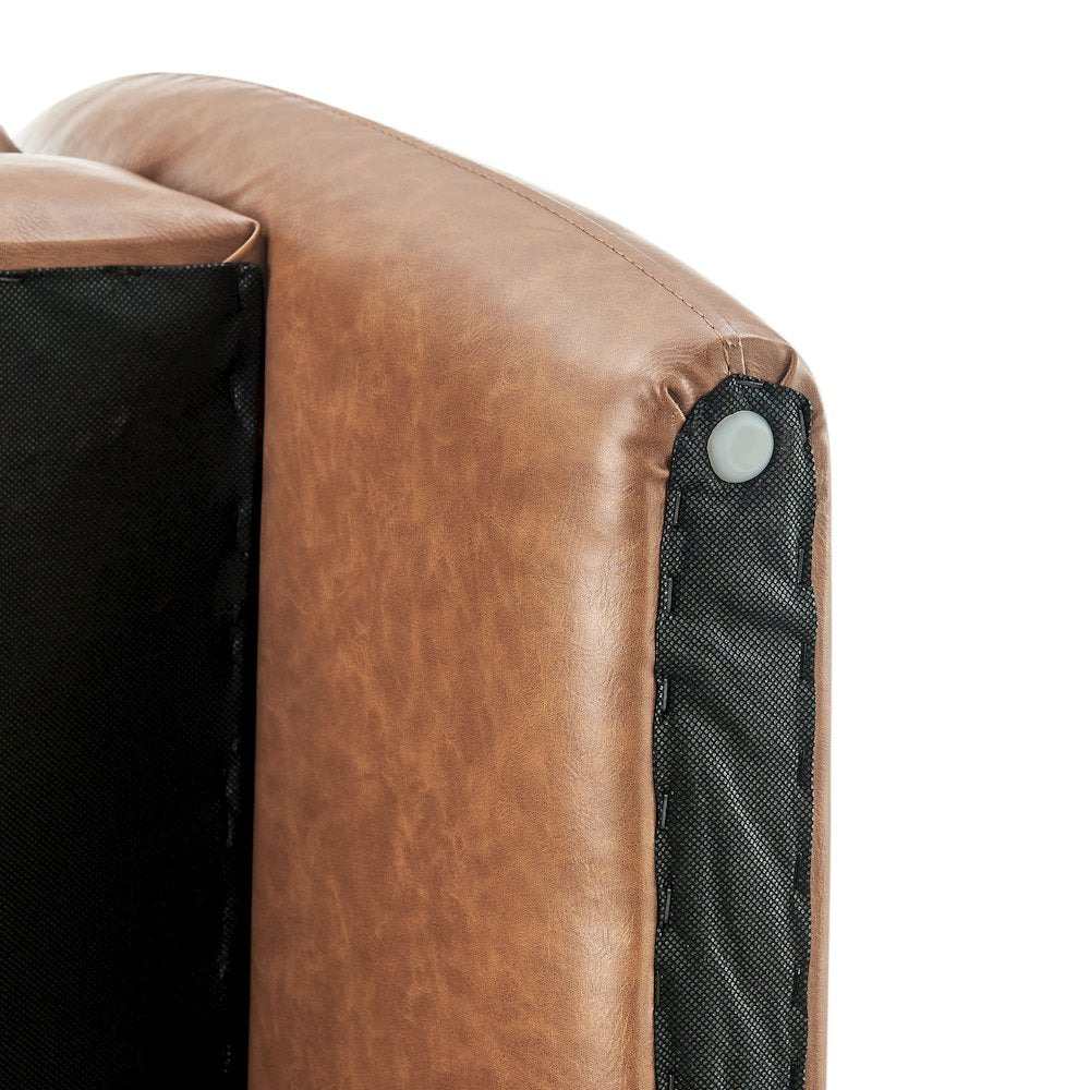 Zella Faux Leather Accent Arm Chair