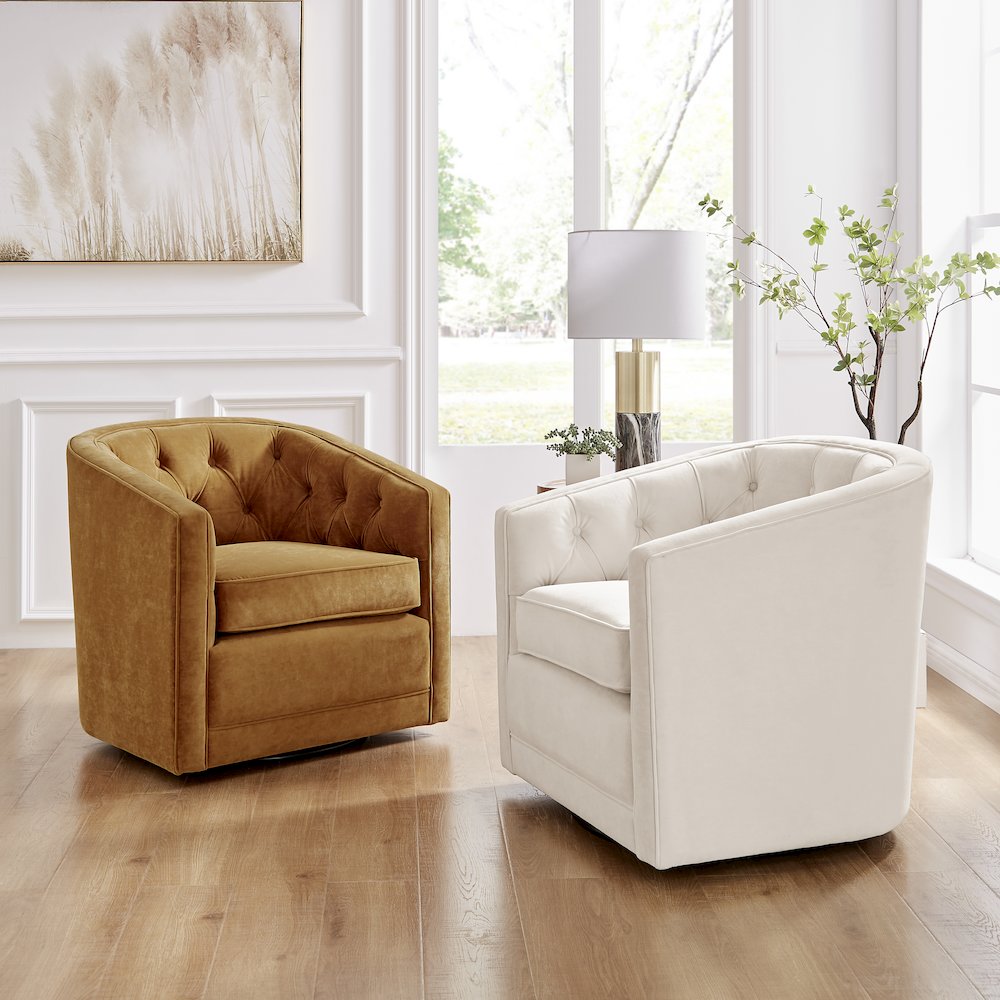 Walsh Velvet Swivel Accent Arm Chair