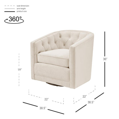 Walsh Velvet Swivel Accent Arm Chair