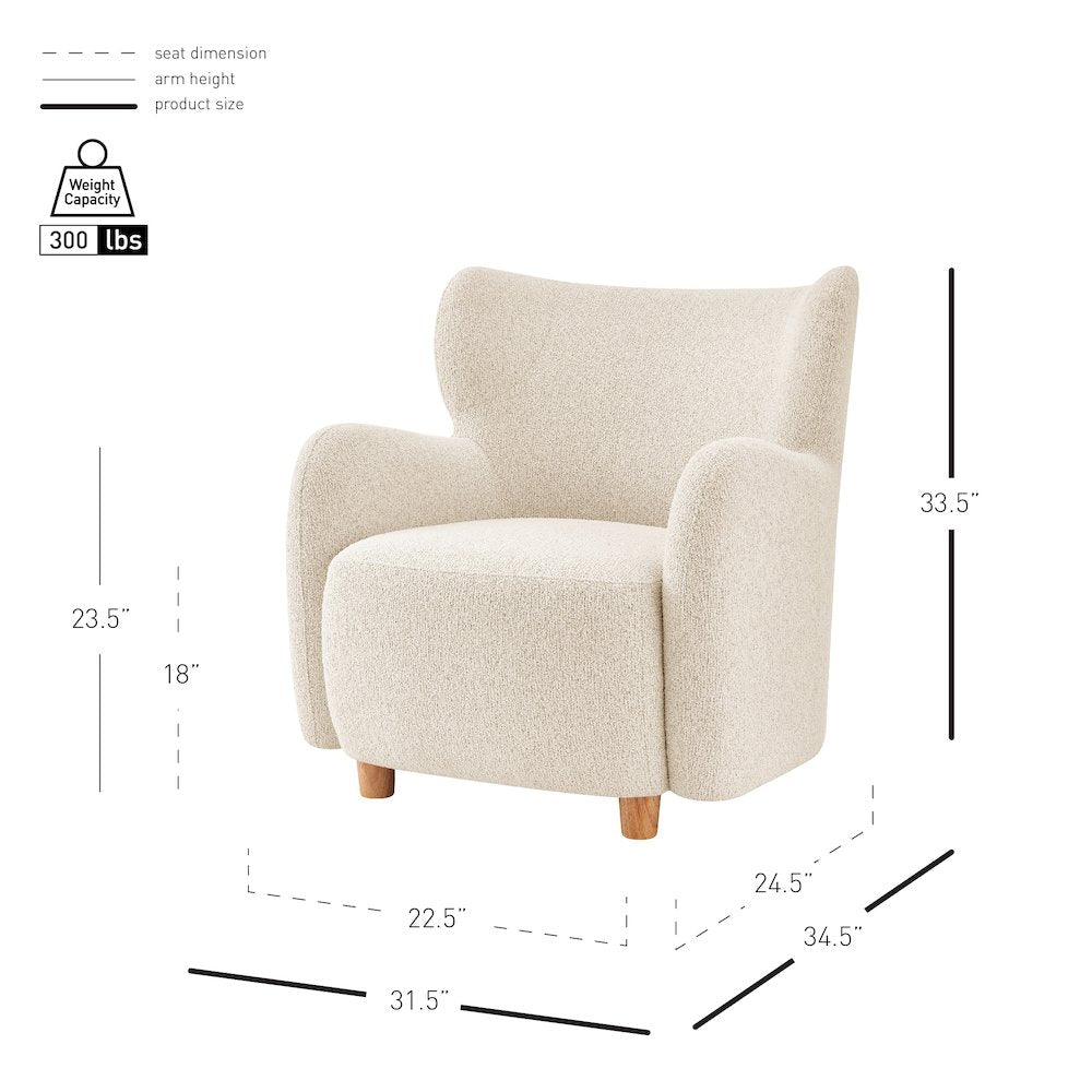 Tiffany Boucle Accent Arm Chair