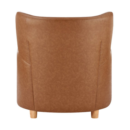 Tiffany Faux Leather Accent Arm Chair
