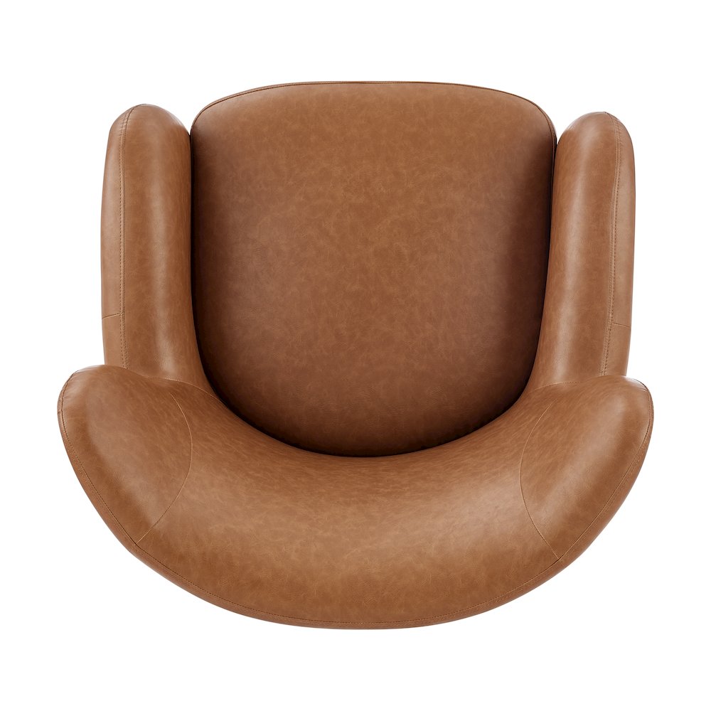 Tiffany Faux Leather Accent Arm Chair