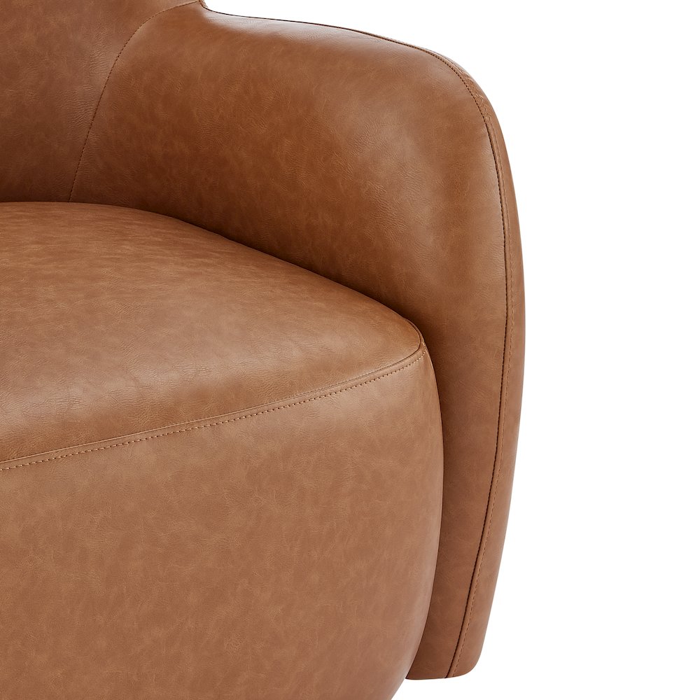 Tiffany Faux Leather Accent Arm Chair