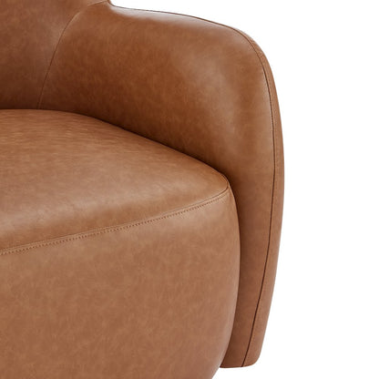 Tiffany Faux Leather Accent Arm Chair