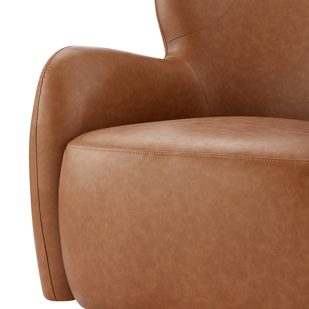 Tiffany Faux Leather Accent Arm Chair