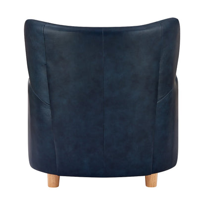 Tiffany Top Grain Leather Accent Arm Chair