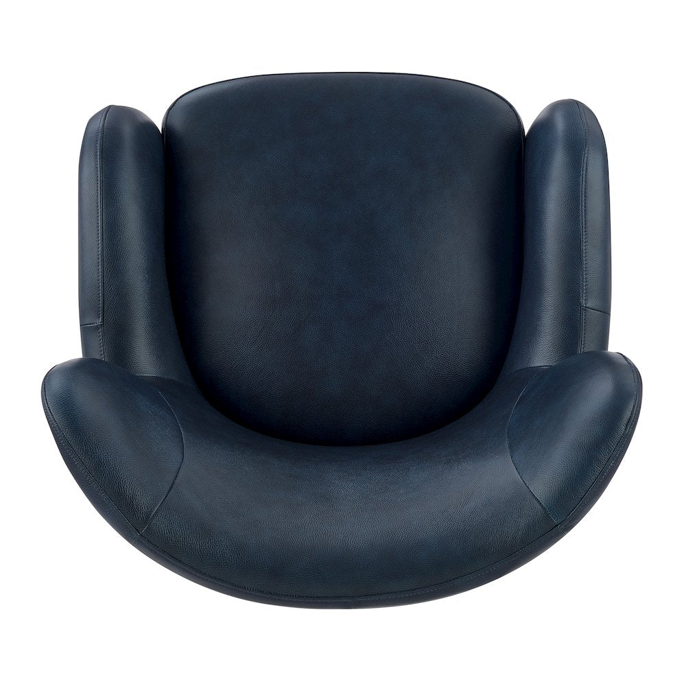 Tiffany Top Grain Leather Accent Arm Chair