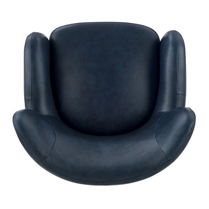 Tiffany Top Grain Leather Accent Arm Chair