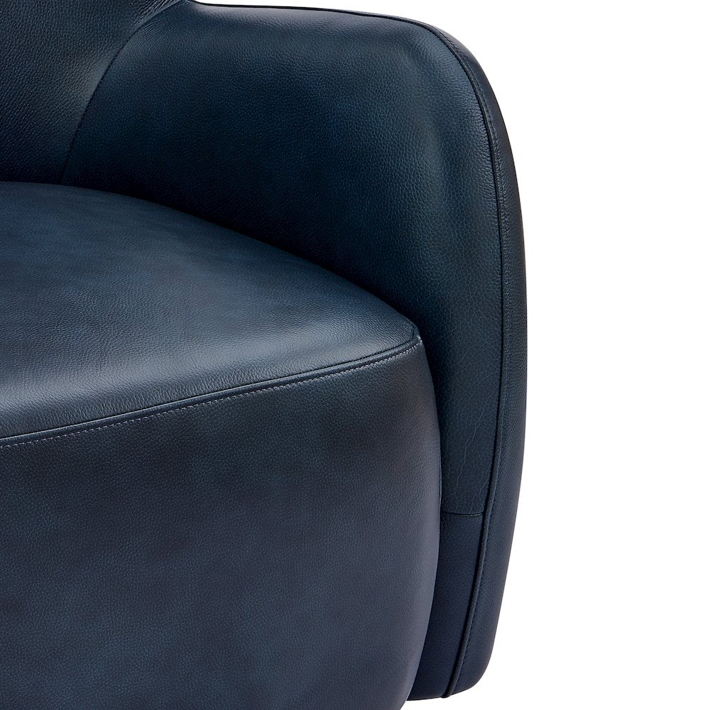 Tiffany Top Grain Leather Accent Arm Chair