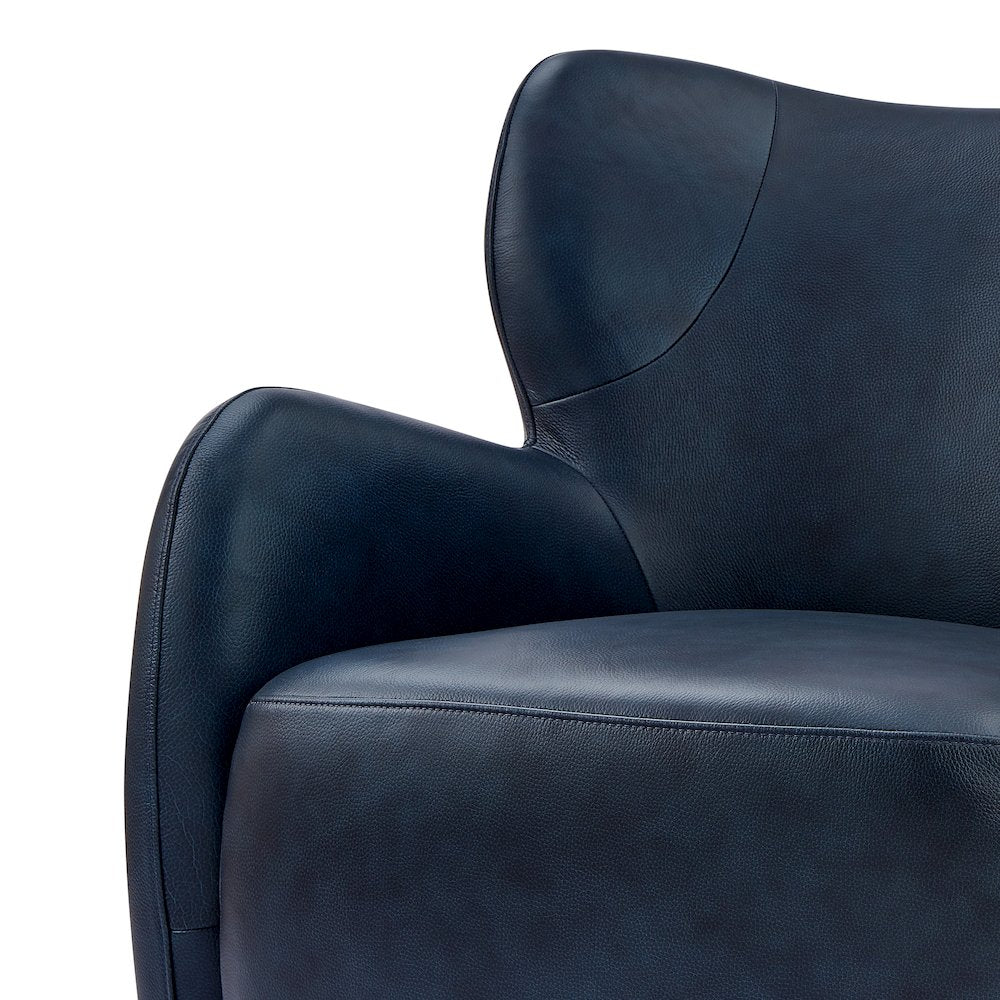 Tiffany Top Grain Leather Accent Arm Chair