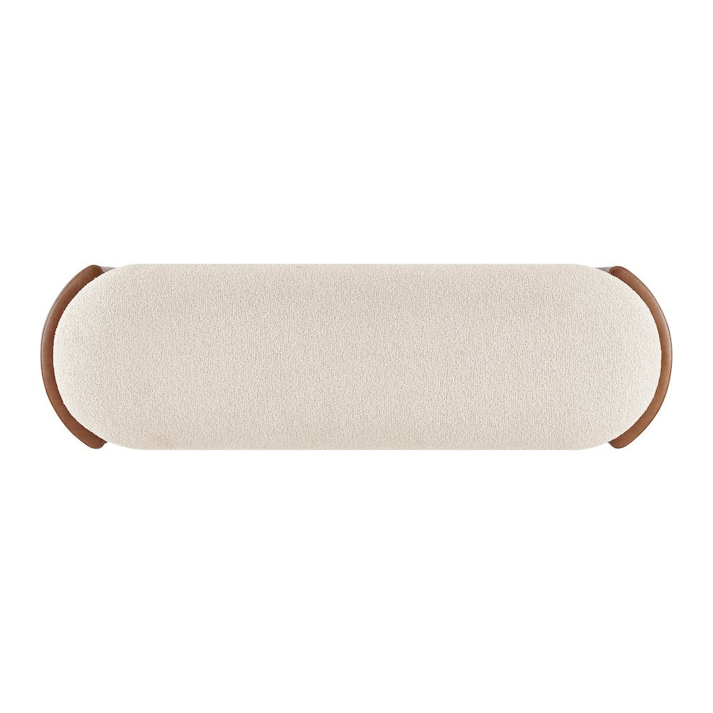 Alyssa Boucle/Faux Leather Storage Bench