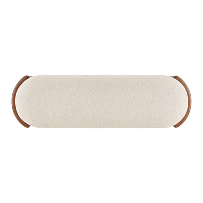 Alyssa Boucle/Faux Leather Storage Bench