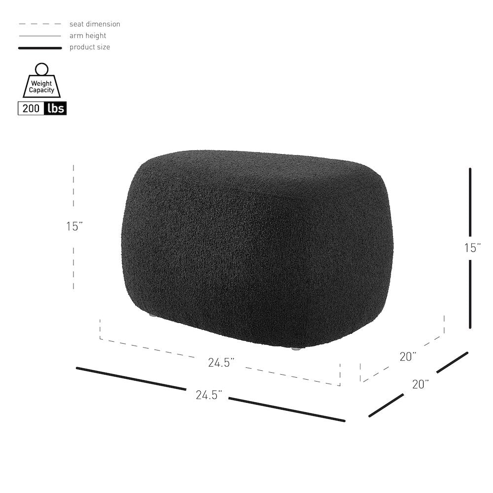 Carlese Boucle Small Ottoman
