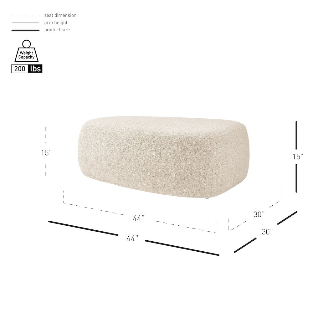 Carlese Boucle Big Ottoman
