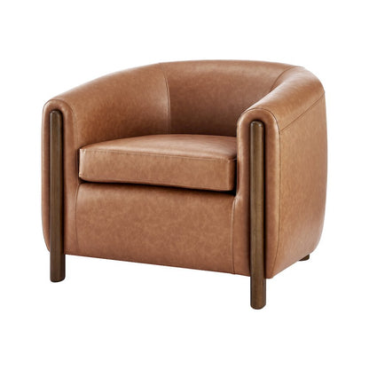 Ruth Faux Leather Accent Arm Chair