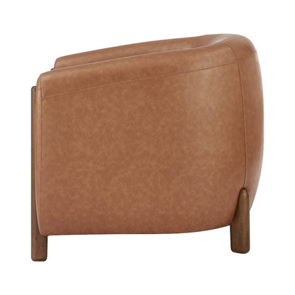 Ruth Faux Leather Accent Arm Chair