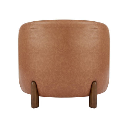 Ruth Faux Leather Accent Arm Chair