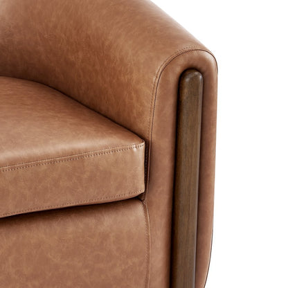Ruth Faux Leather Accent Arm Chair