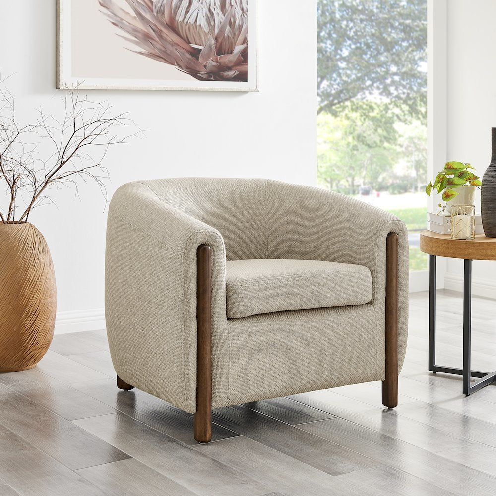 Ruth Linen Accent Arm Chair
