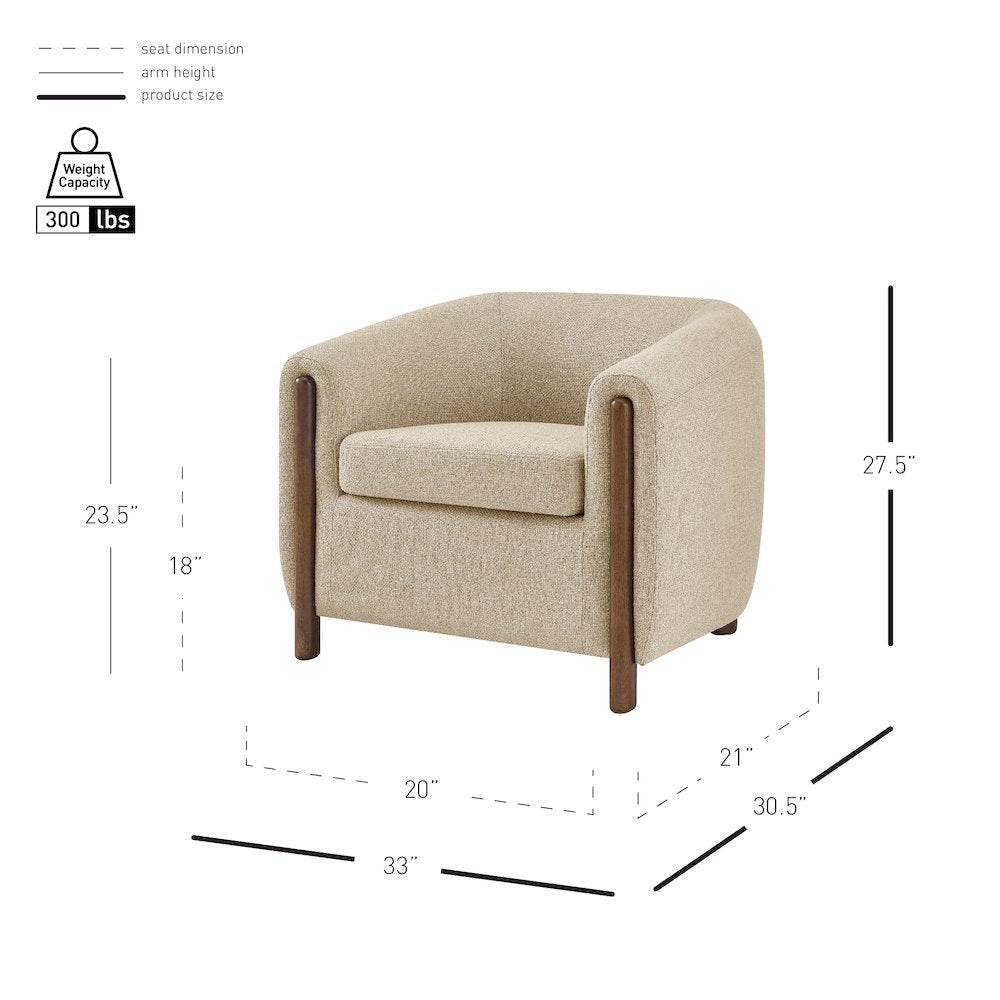 Ruth Linen Accent Arm Chair