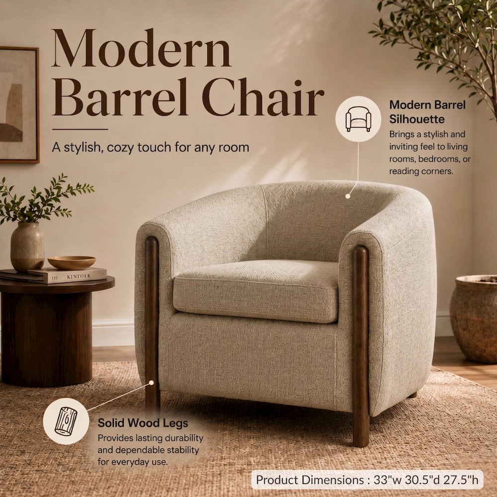 Ruth Linen Accent Arm Chair