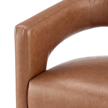 Sherlyn Faux Leather Dining Side Arm Chair