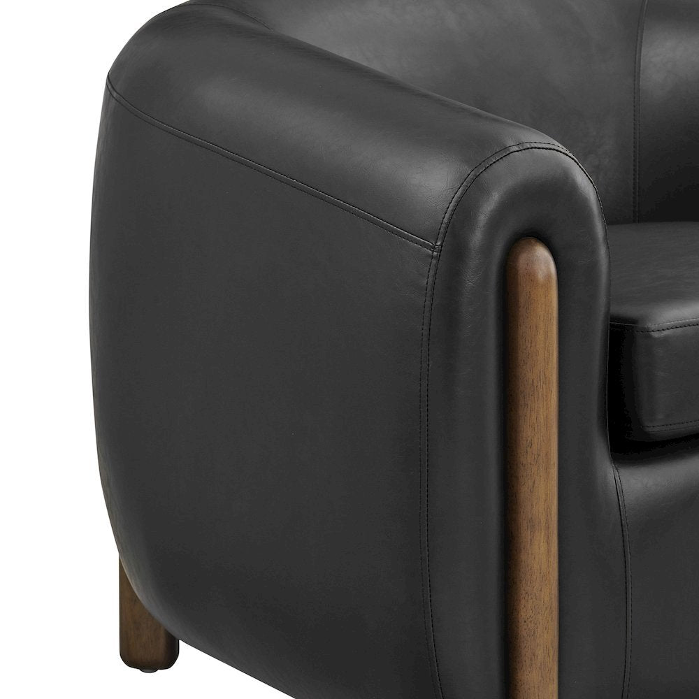 Cordelia Faux Leather Accent Arm Chair