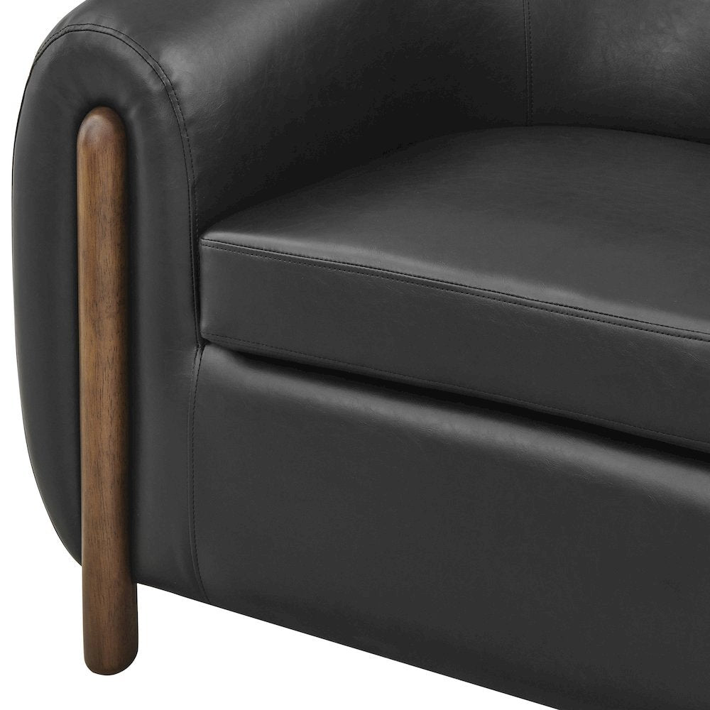 Cordelia Faux Leather Accent Arm Chair