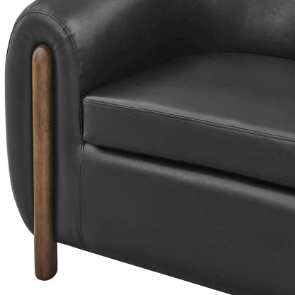Cordelia Faux Leather Accent Arm Chair