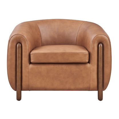 Cordelia Top Grain Leather Accent Arm Chair