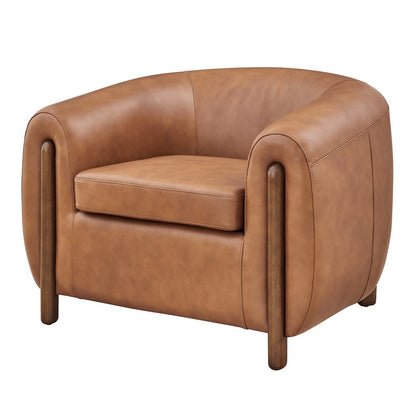 Cordelia Top Grain Leather Accent Arm Chair