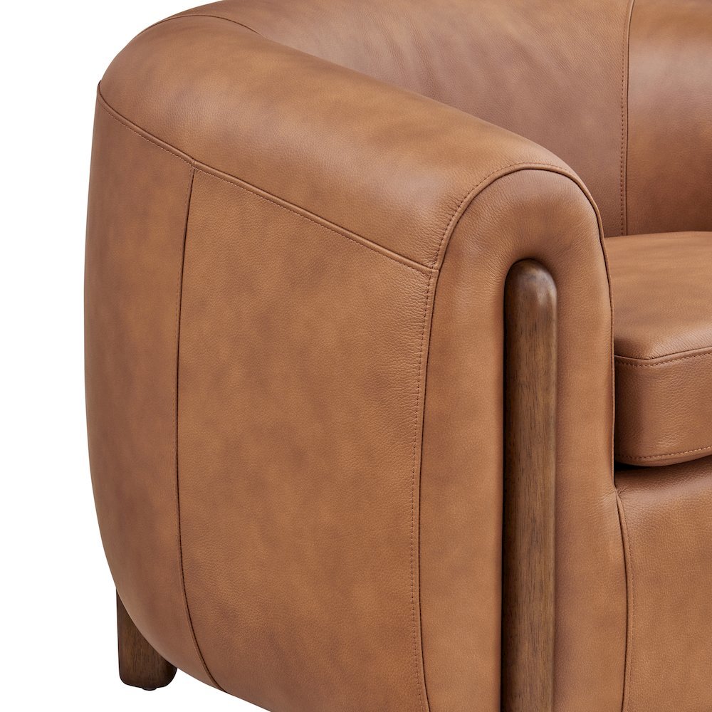 Cordelia Top Grain Leather Accent Arm Chair