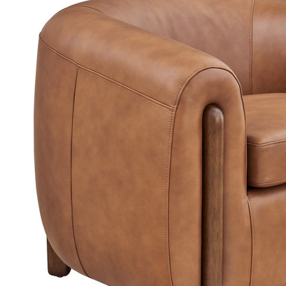 Cordelia Top Grain Leather Accent Arm Chair