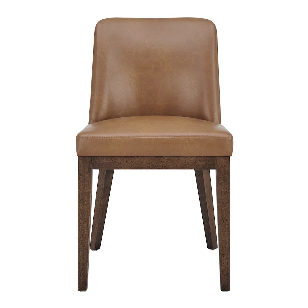Cayden Dining Side Chair - Borneo Chocolate Faux Leather