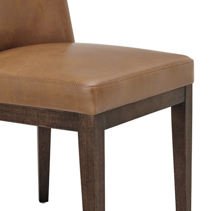 Cayden Dining Side Chair - Borneo Chocolate Faux Leather