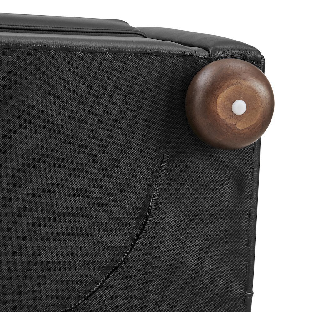 Grandora Accent Chair - Stolm Black Top Grain Leather
