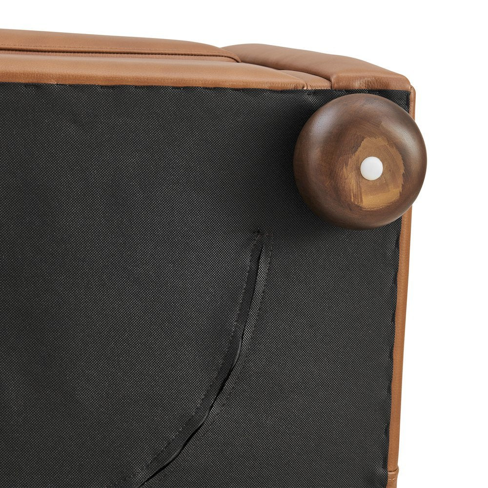 Grandora Accent Chair - Garrett Caramel Top Grain Leather