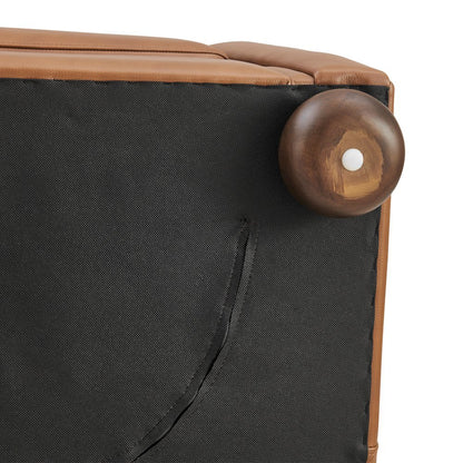 Grandora Accent Chair - Garrett Caramel Top Grain Leather