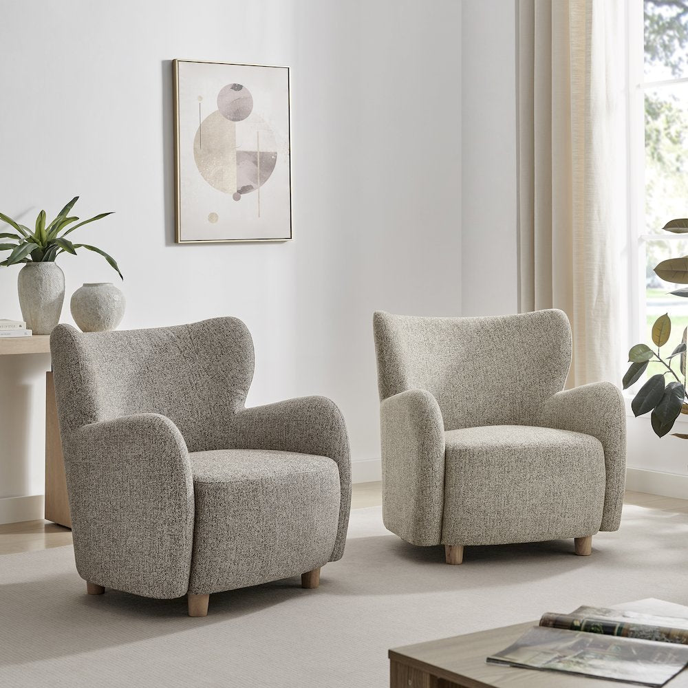 Tiffany Accent Chair - Nexa Brown Chenille
