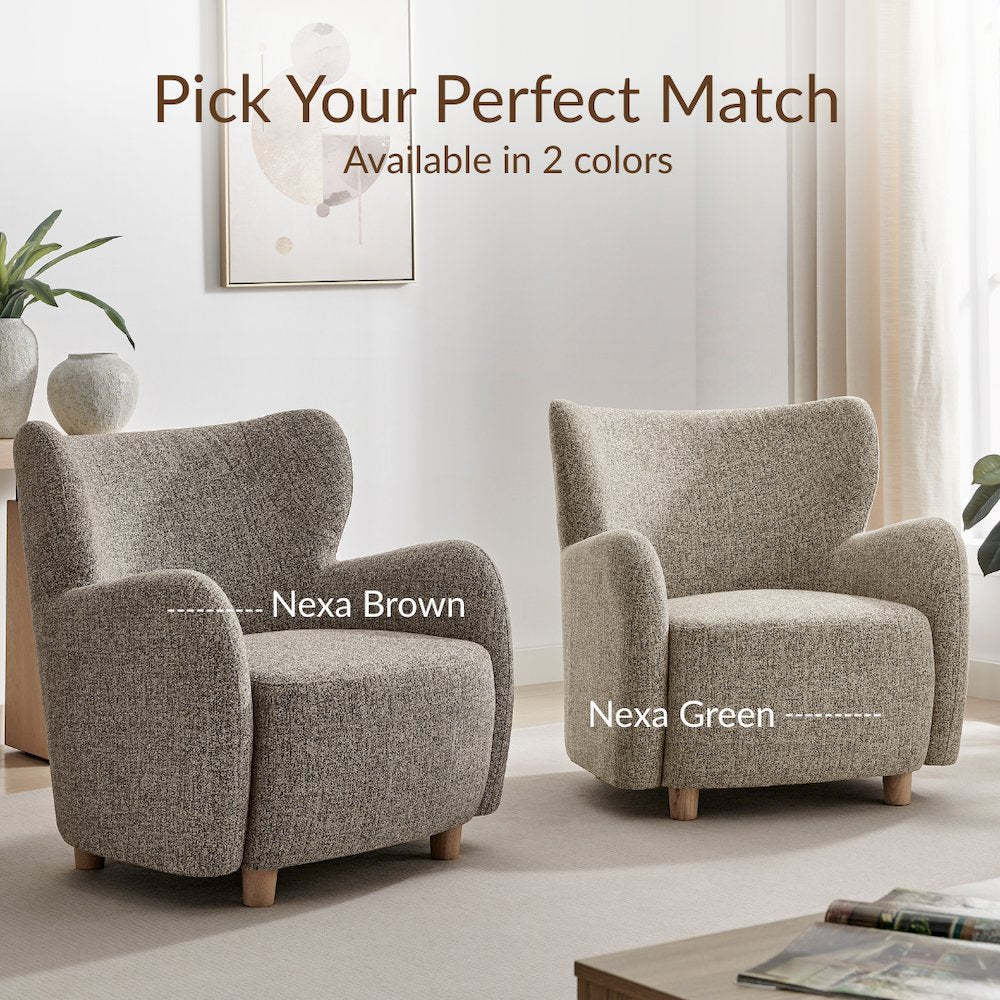 Tiffany Accent Chair - Nexa Brown Chenille