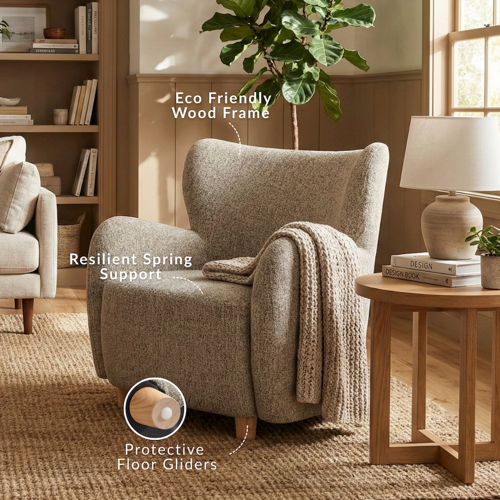 Tiffany Accent Chair - Nexa Brown Chenille