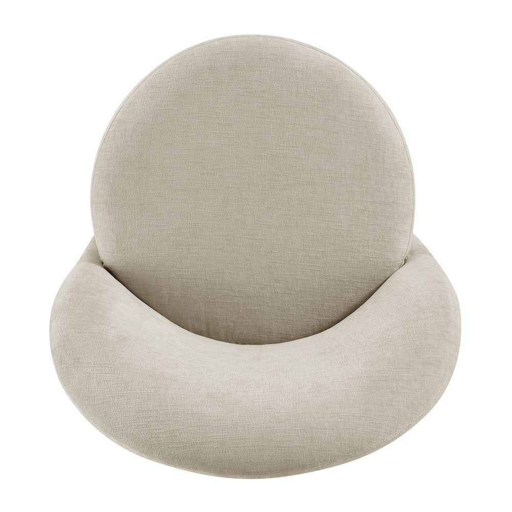 Cabrina Dining Side Chair w/ Casters - Millburry Beige Chenille