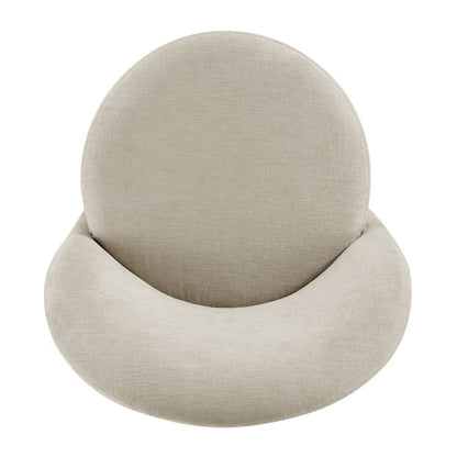 Cabrina Dining Side Chair w/ Casters - Millburry Beige Chenille
