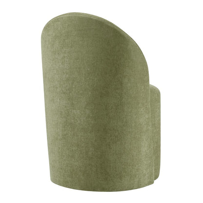 Cabrina Dining Side Chair w/ Casters - Millburry Green Chenille