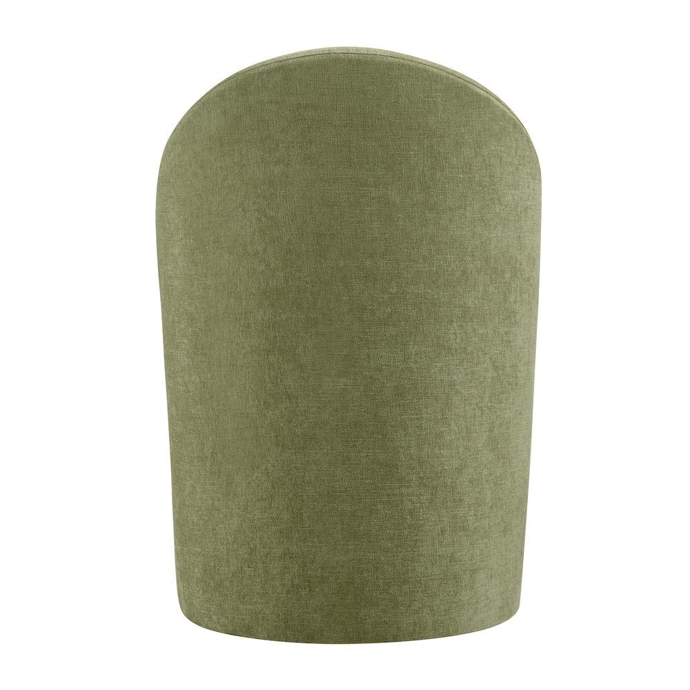 Cabrina Dining Side Chair w/ Casters - Millburry Green Chenille